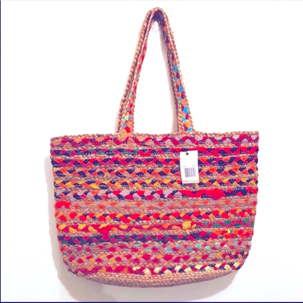 Matrid Woven Jute & Fabric Tote